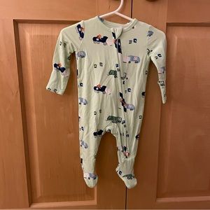 SOLD!’n NWT Angel Dear Bamboo Recycling Truck Print Footie Pajama in Size 0-3M